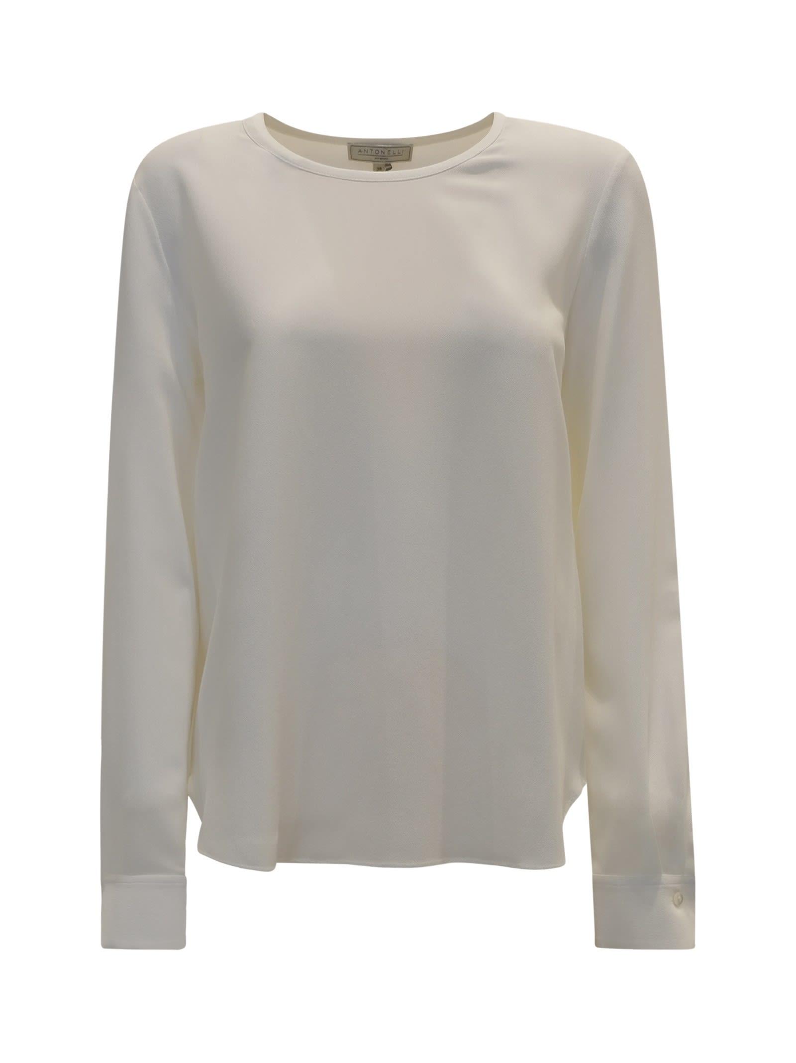 antonelli amburgo white silk t-shirt