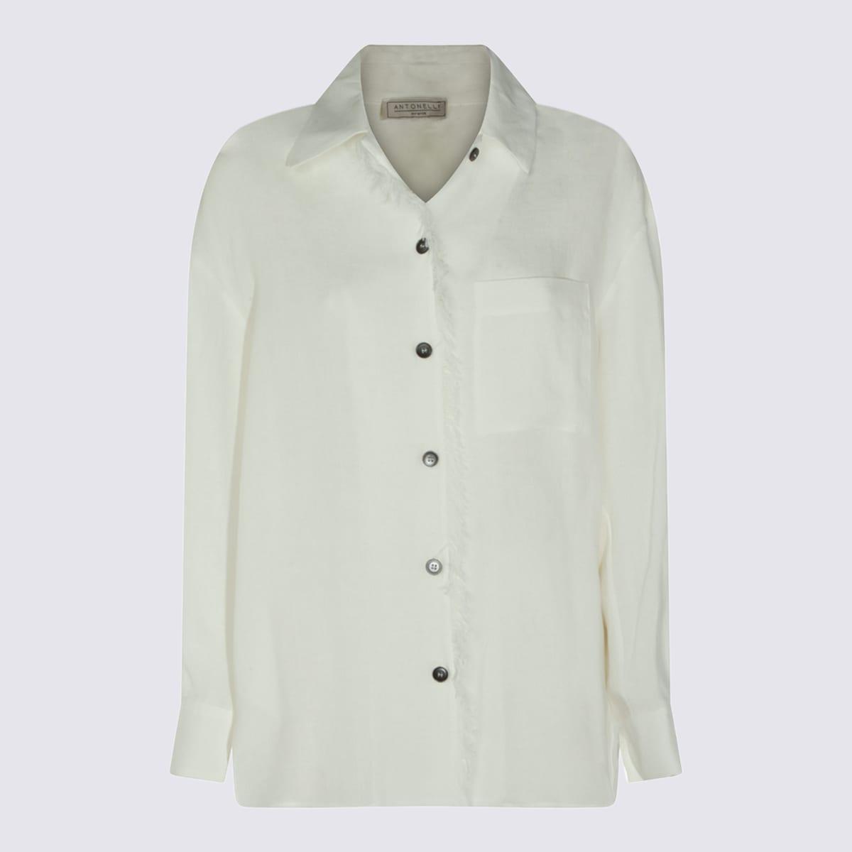 antonelli white linen shirt