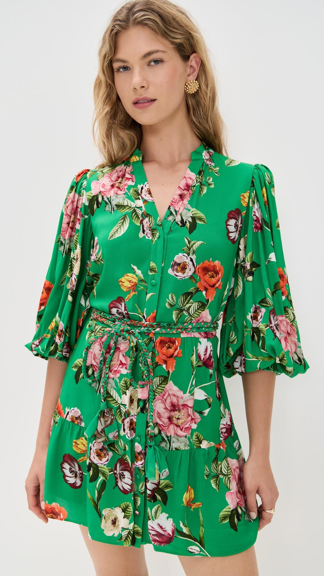 antonette button front mini dress