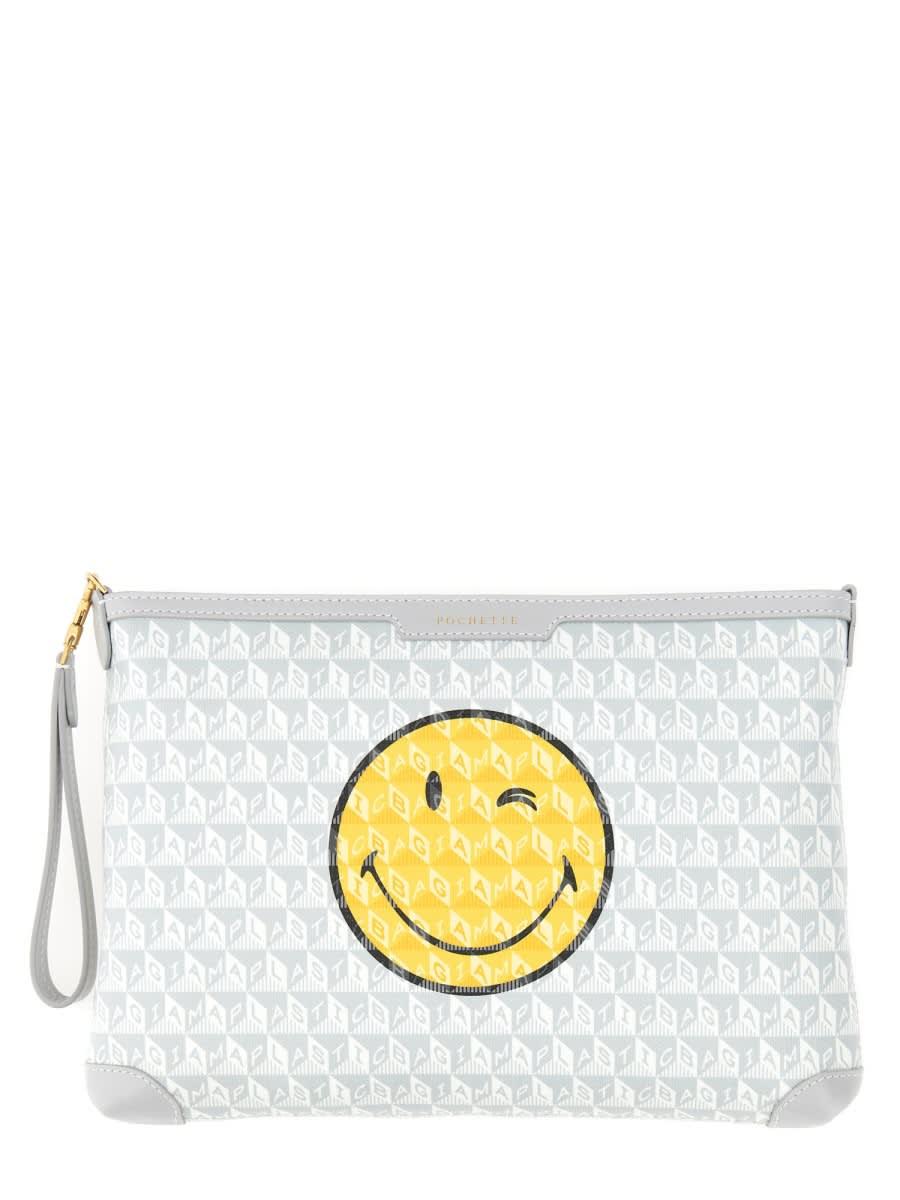 anya hindmarch i am plastic bag clutch