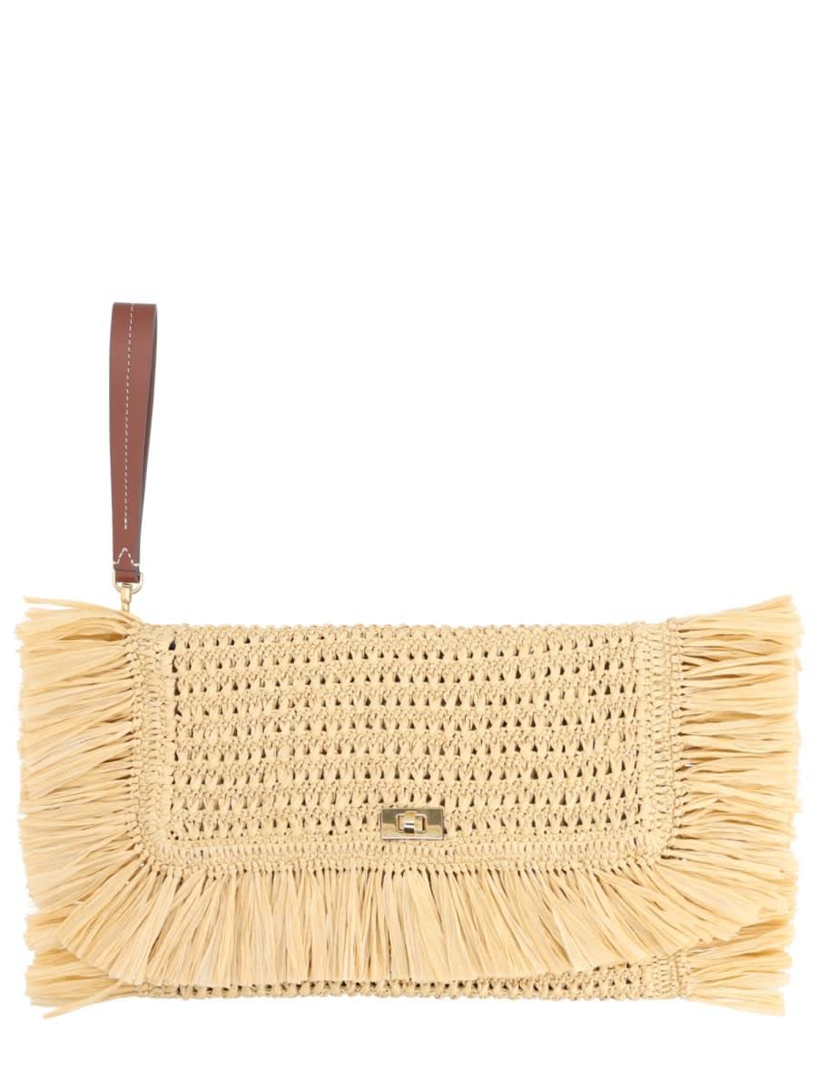 anya hindmarch oversize raffia clutch bag