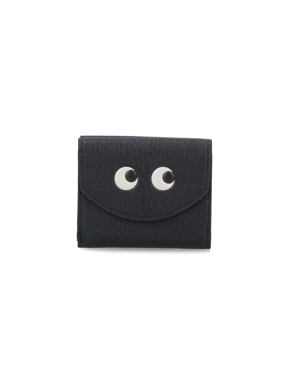 anya hindmarch wallets black fabric 1: goat leather - women