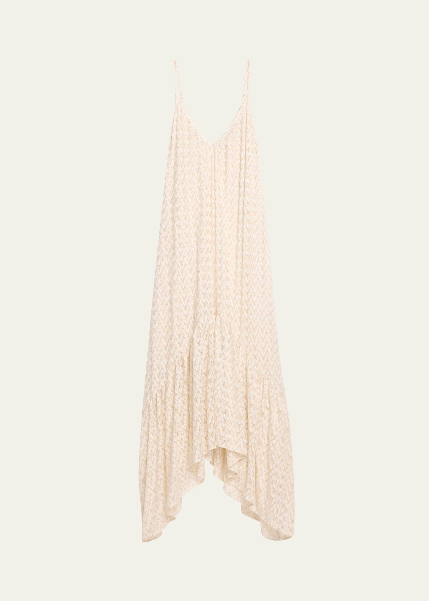 anya metallic zig-zag maxi dress
