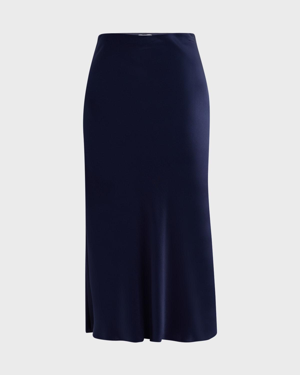 anya satin midi skirt