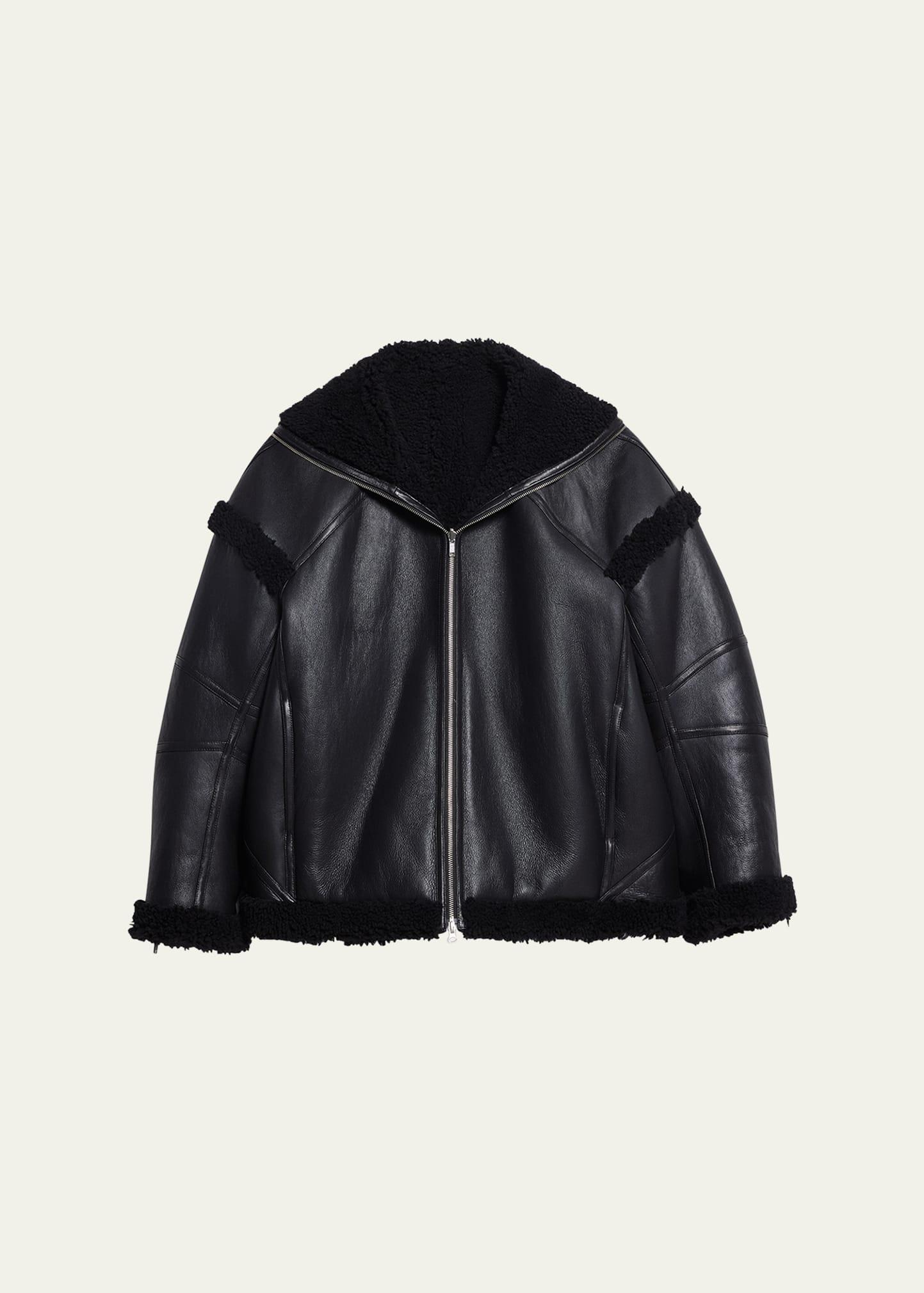 apex leather teddy jacket
