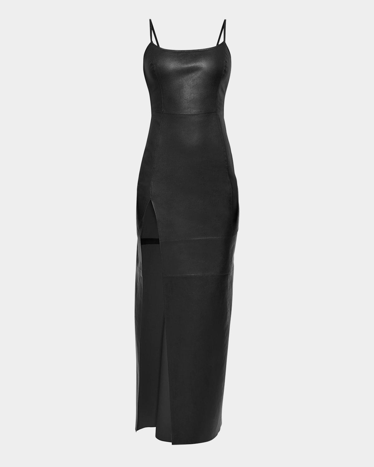 aphrodite stretch leather dress