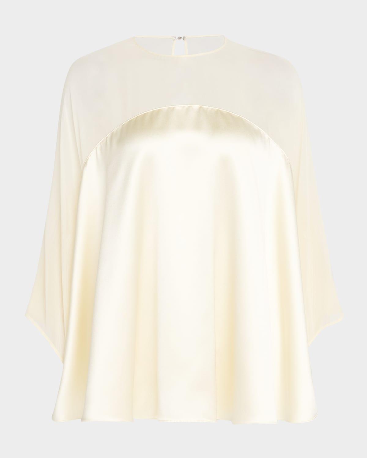 apollo sheer silk charmeuse top