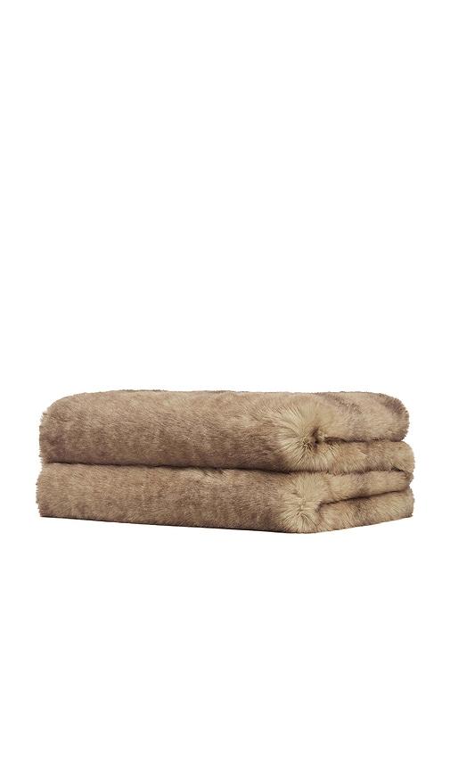 apparis brady mink blanket in tan.
