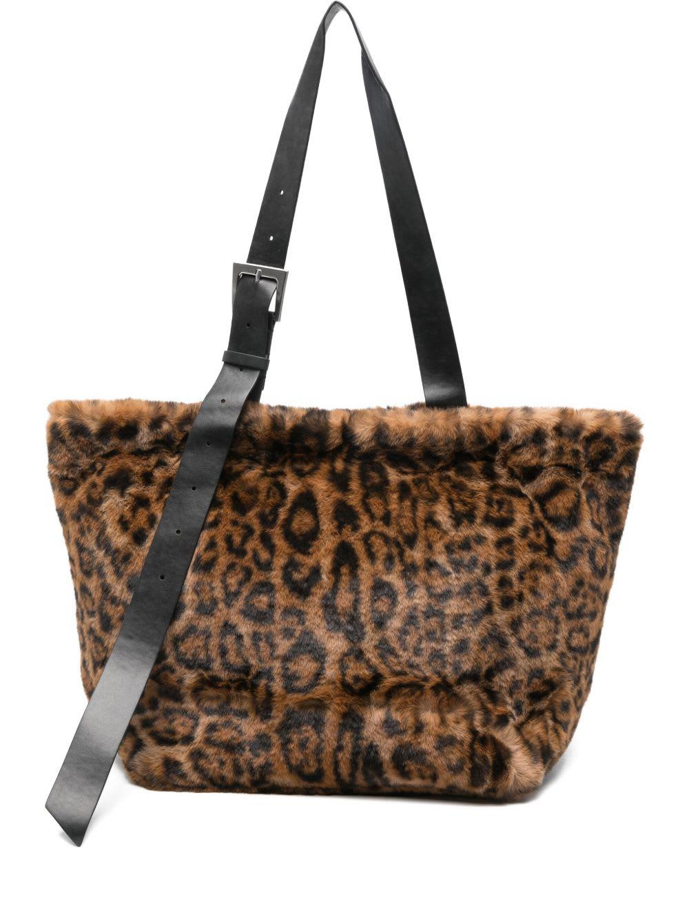 apparis esti leopard tote bag