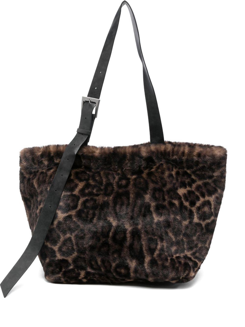 apparis esti leopard tote bag