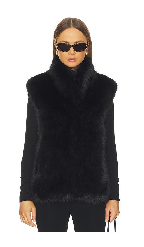 apparis laila sable vest in black.