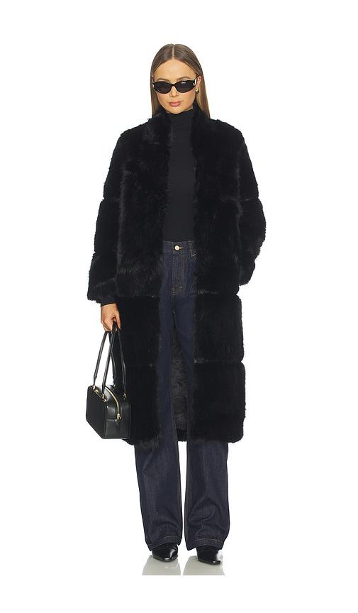 apparis sylke sable coat in black.