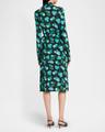 apple-print midi wrap shirtdress