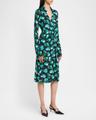 apple-print midi wrap shirtdress