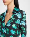 apple-print midi wrap shirtdress
