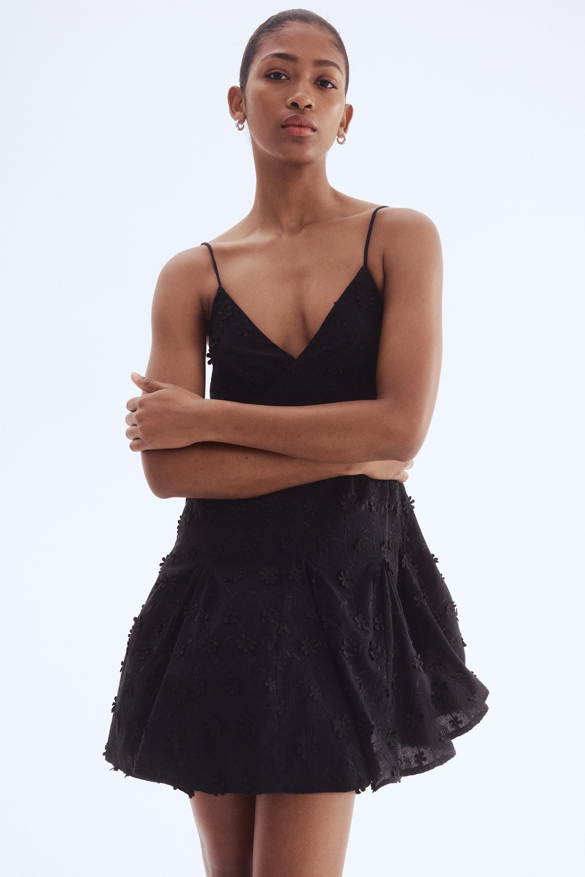 appliquéd cotton dress