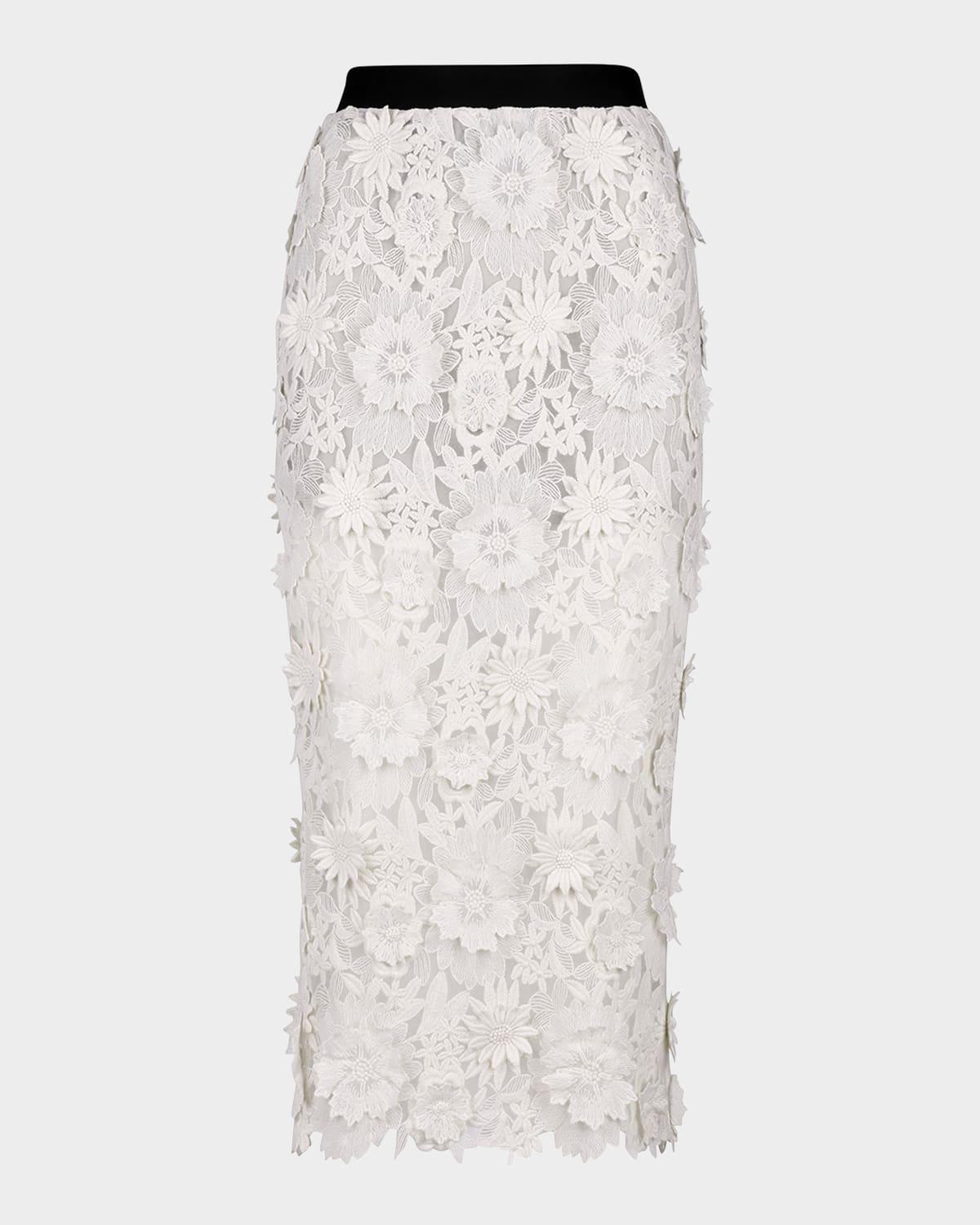 applique pencil skirt