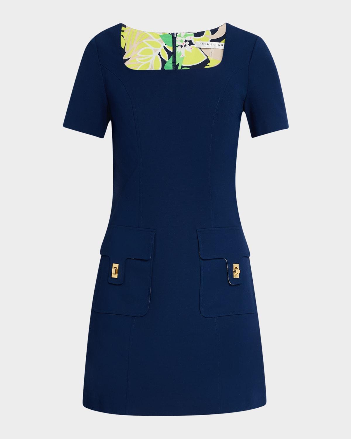 approach short-sleeve mini dress