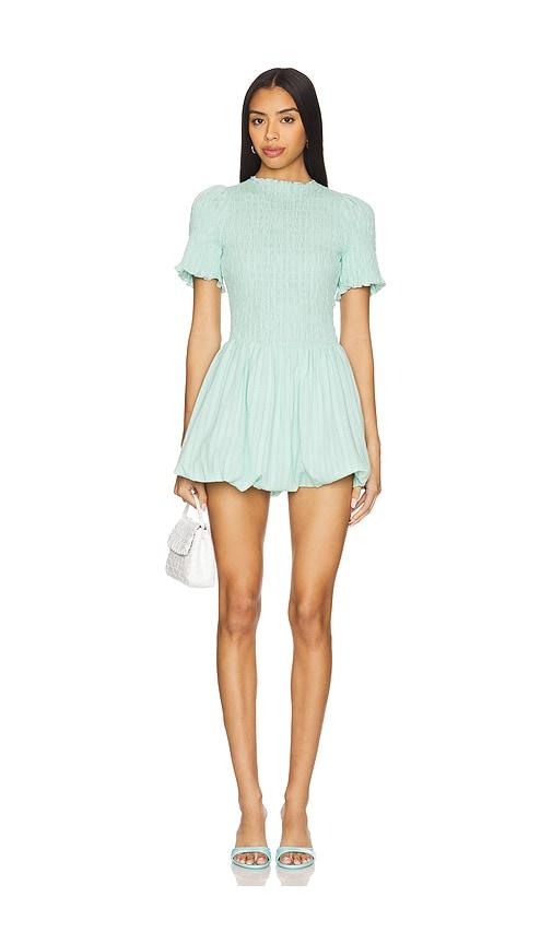 apres studio bubble dress in mint.