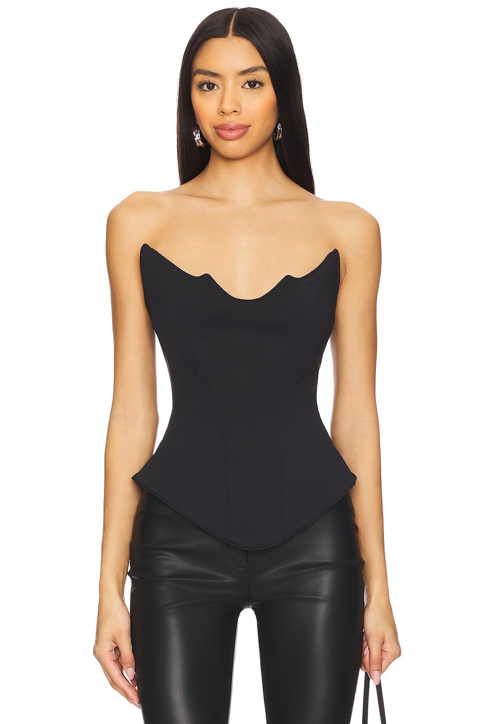 april zipper corset top