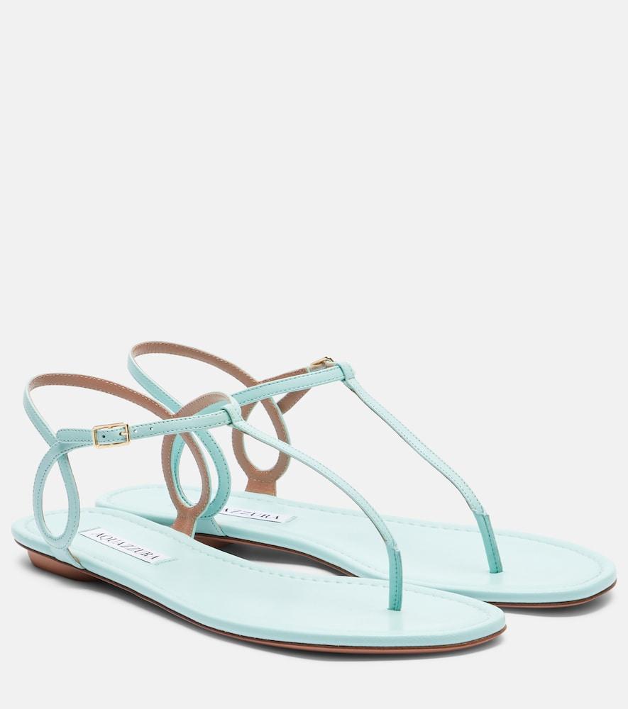 aquazzura almost bare leather thong sandals