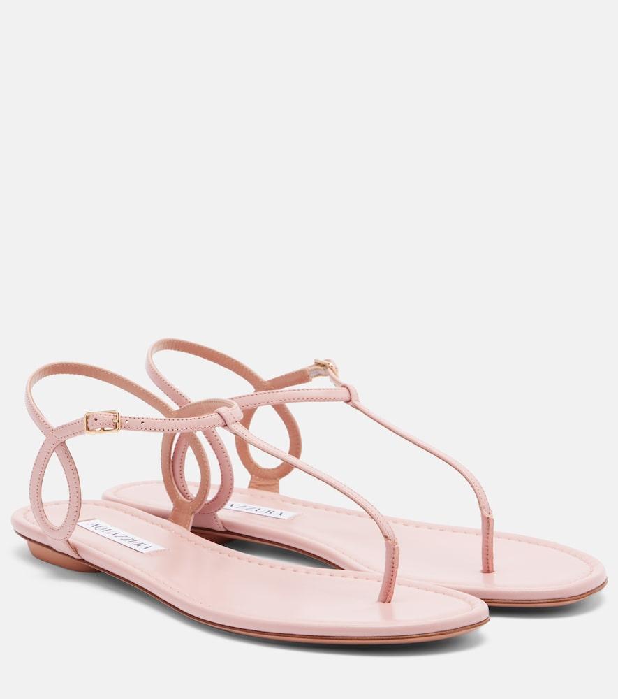 aquazzura almost bare leather thong sandals