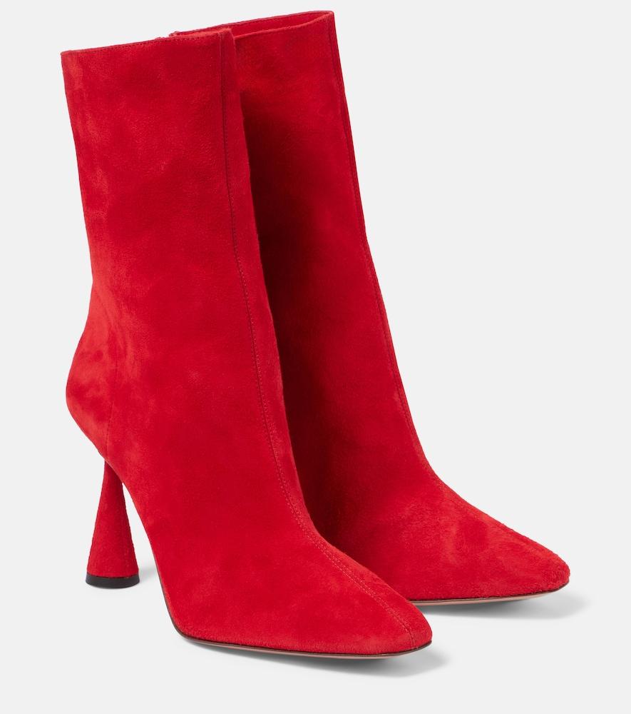 aquazzura amore 95 suede ankle boots
