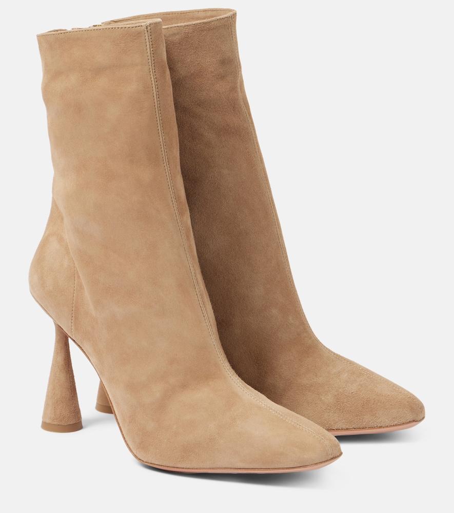 aquazzura amore 95 suede ankle boots