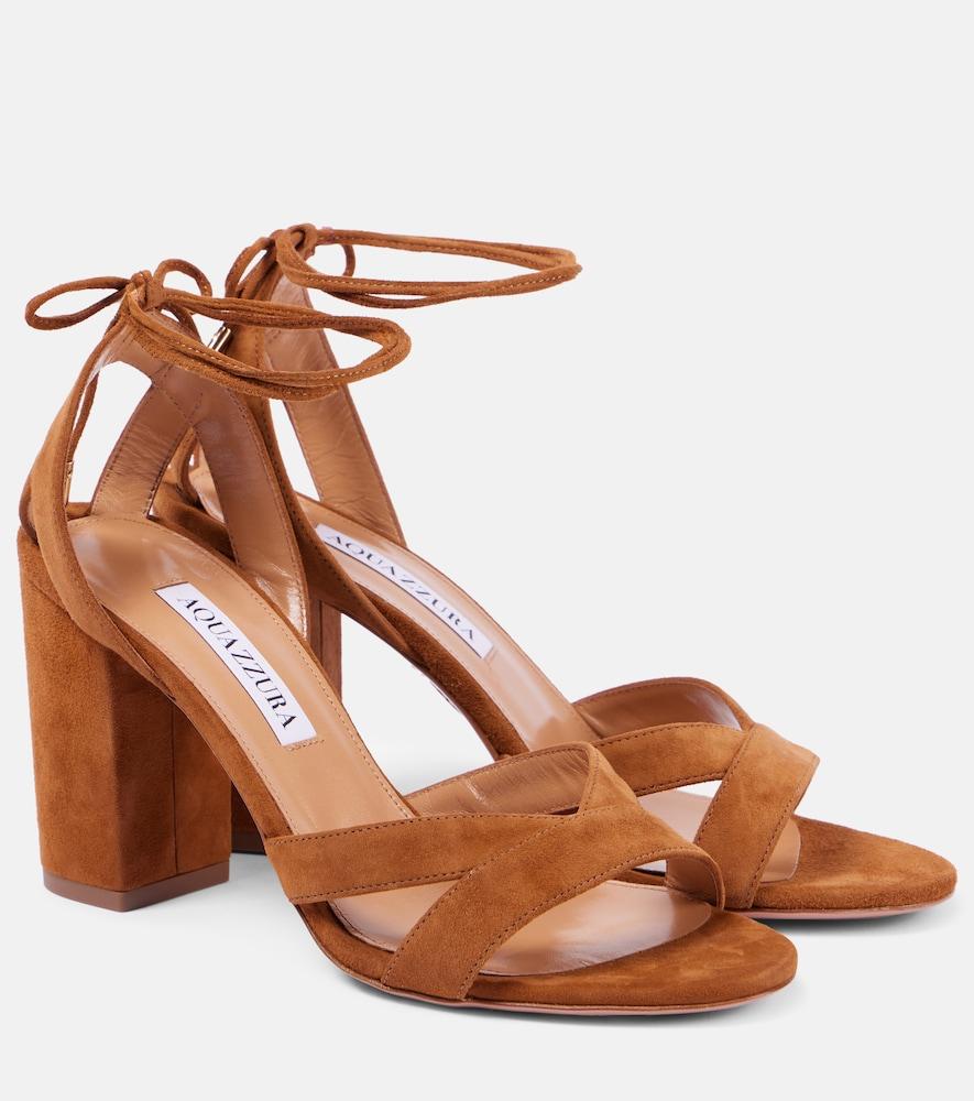 aquazzura ari 85 suede sandals