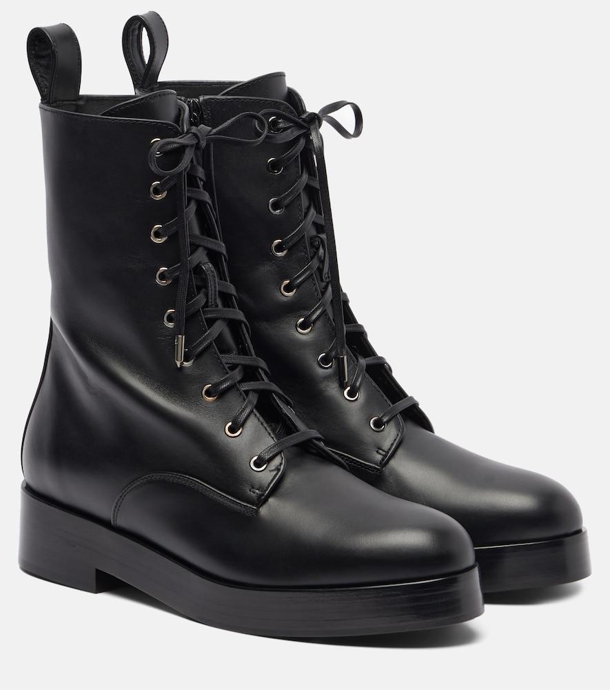 aquazzura ben 20 leather combat boots
