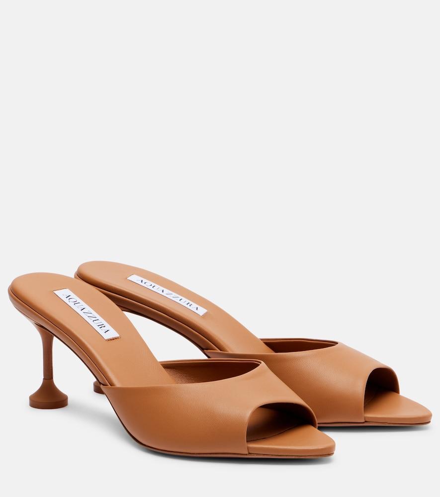aquazzura bisous 65 leather mules