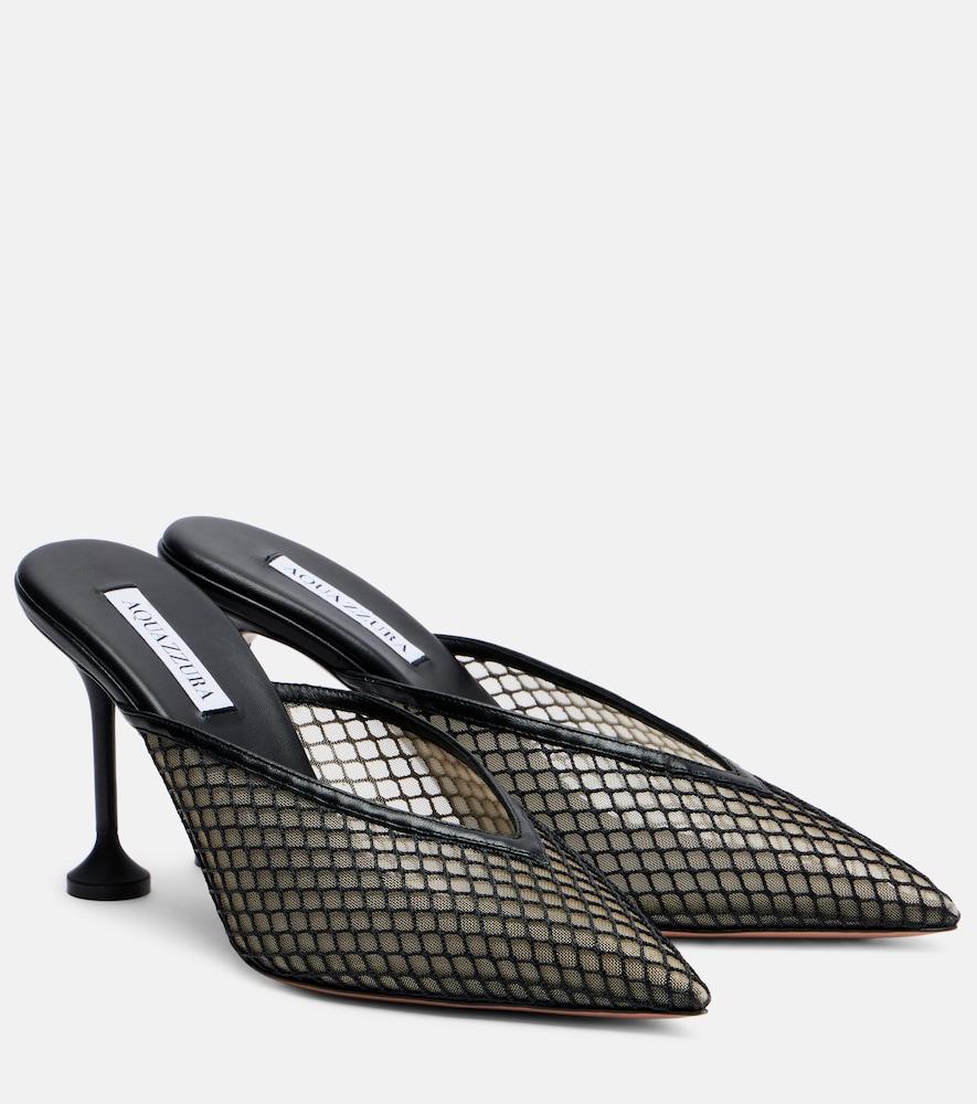 aquazzura bisous 85 mesh mules