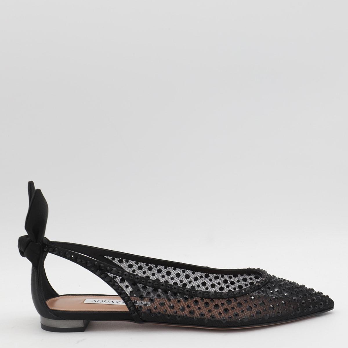 aquazzura black flats