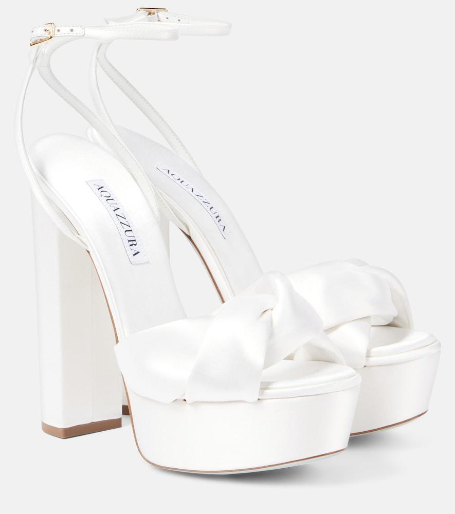 aquazzura bridal olie 140 satin platform sandals