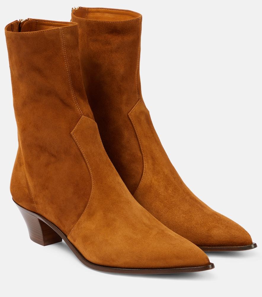 aquazzura brunswick suede ankle boots