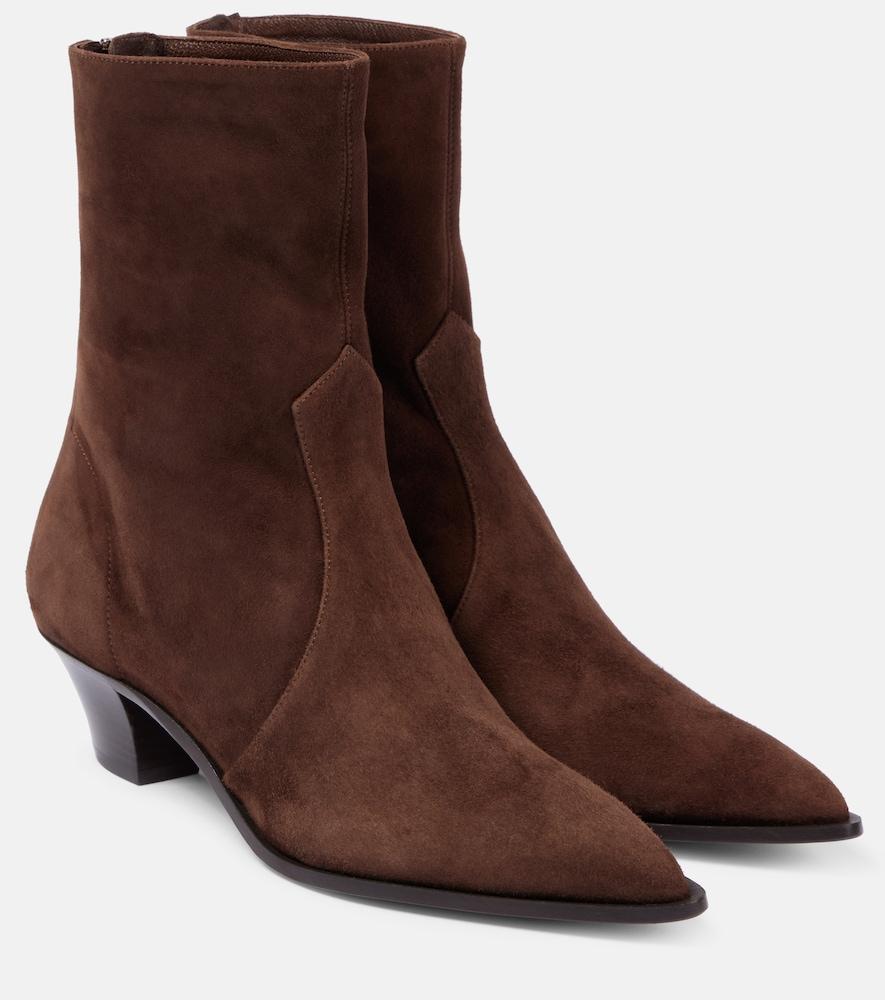 aquazzura brunswick suede ankle boots