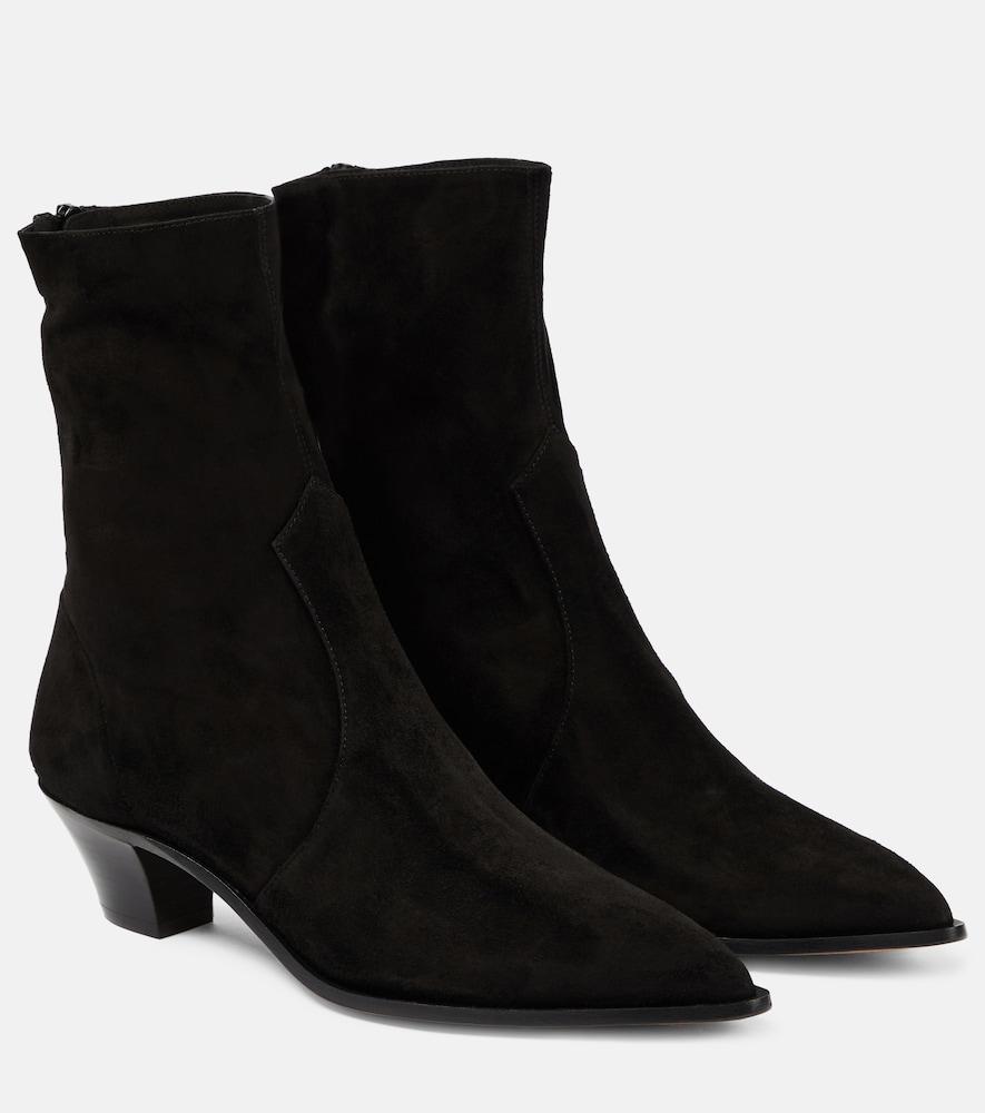 aquazzura brunswick suede ankle boots