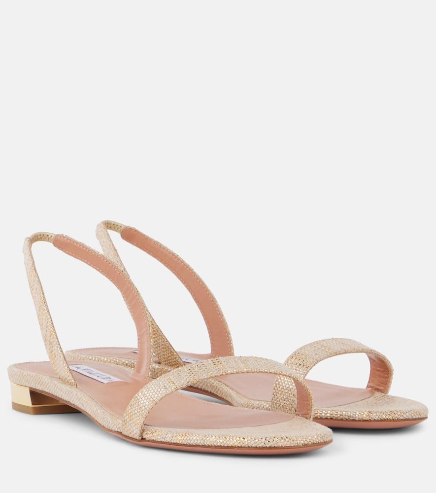 aquazzura canvas sandals