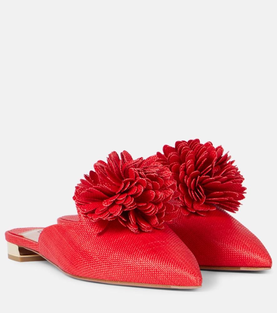 aquazzura couturier appliqué mules
