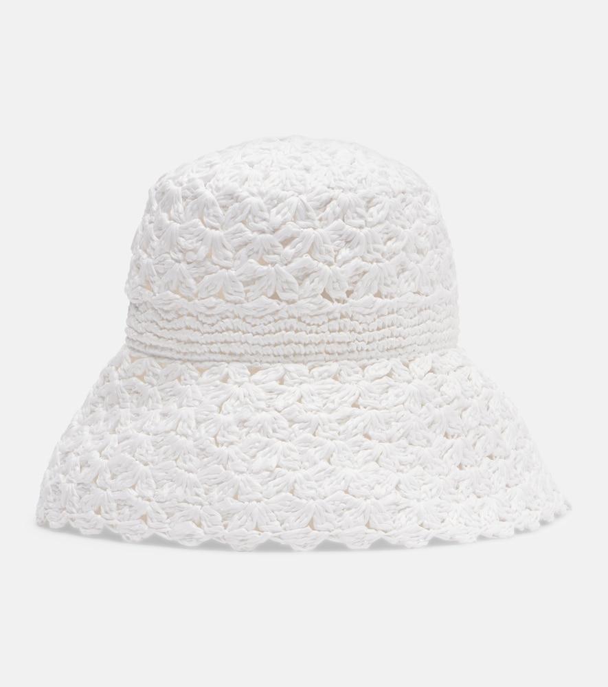 aquazzura crochet bucket hat
