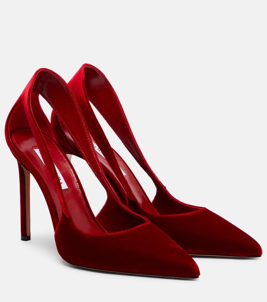aquazzura dangerous liaisons 105 velvet pumps