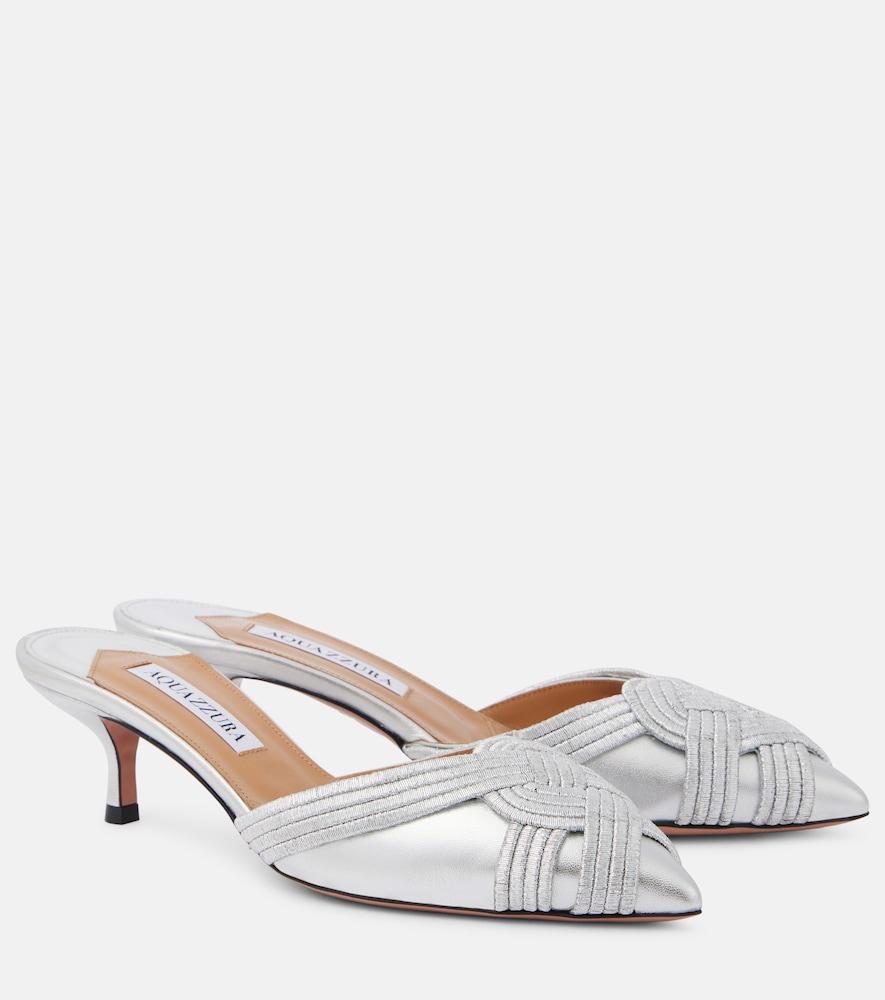 aquazzura felix 50 leather mules