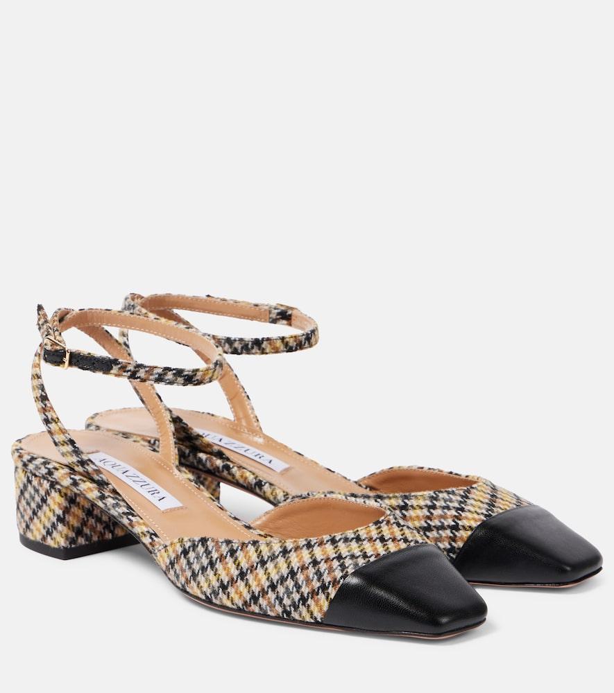 aquazzura french flirt 35 tartan pumps