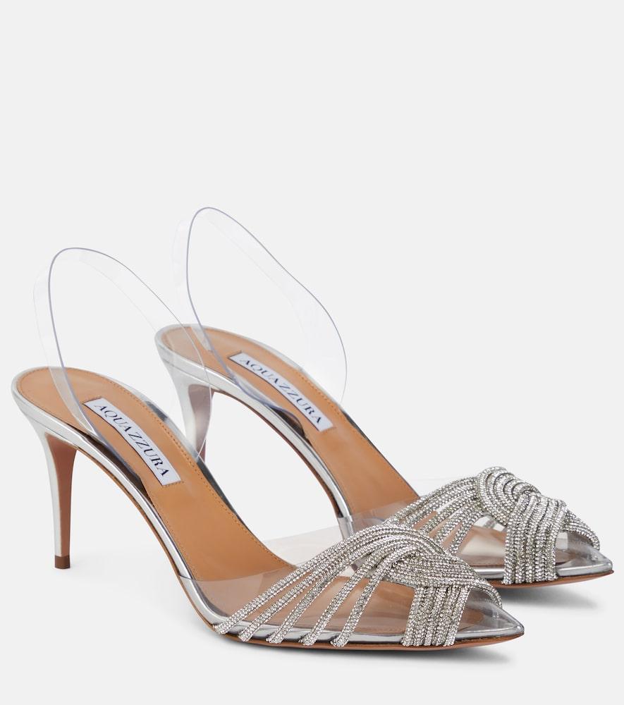 aquazzura gatsby 75 embellished slingback pumps