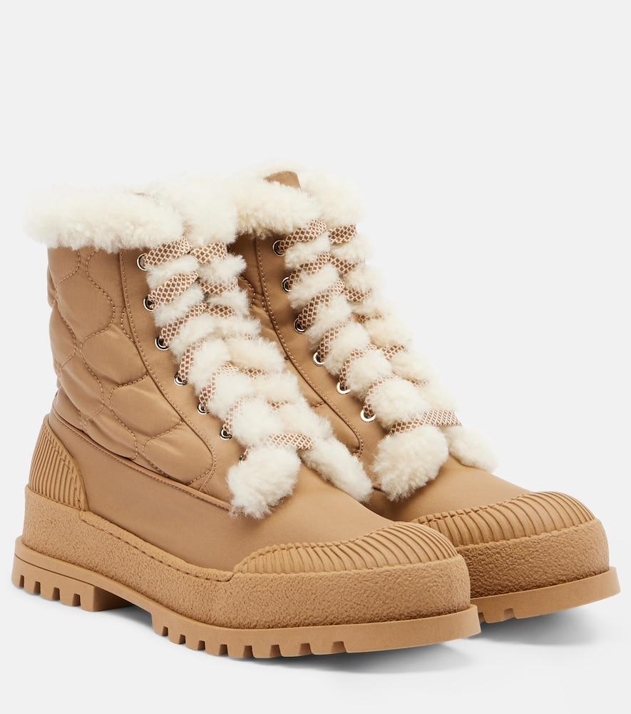 aquazzura glacier shearling