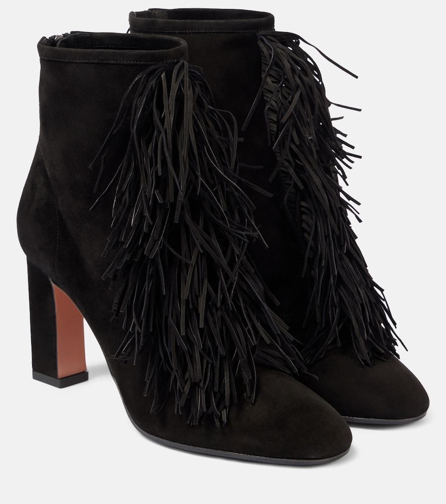 aquazzura gytane 85 suede ankle boots