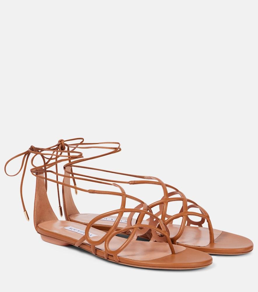 aquazzura infinito leather sandals