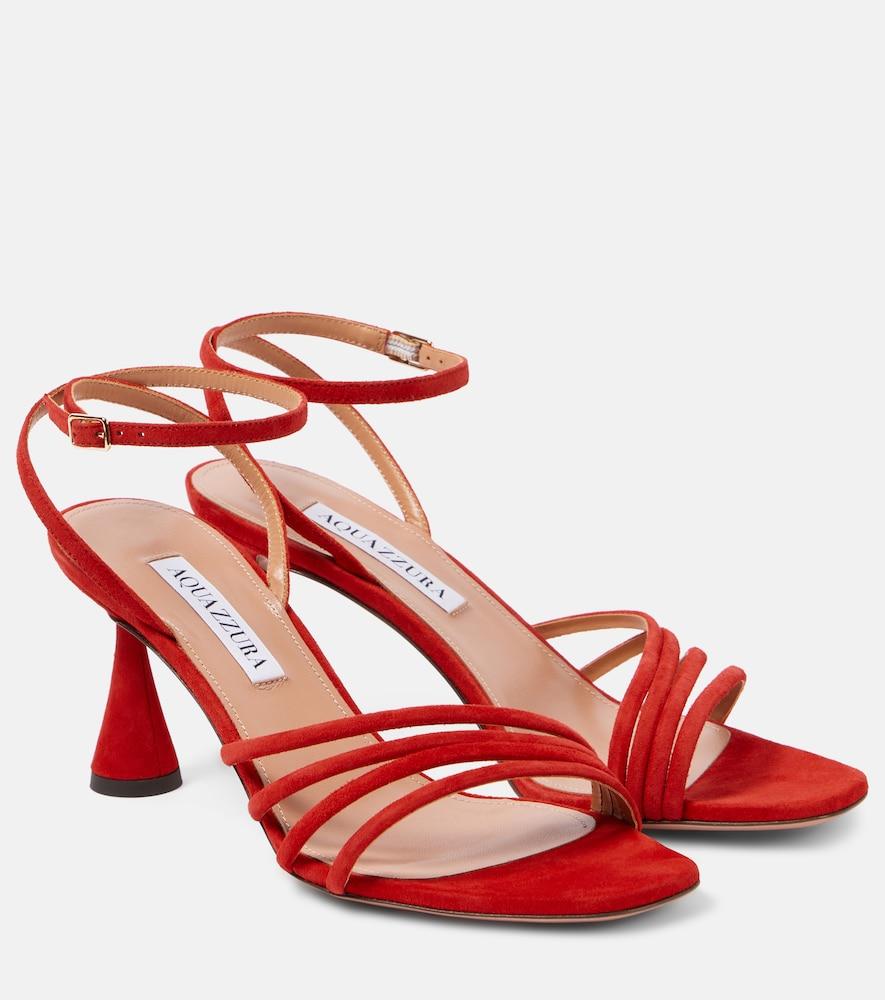 aquazzura latour 75 suede sandals