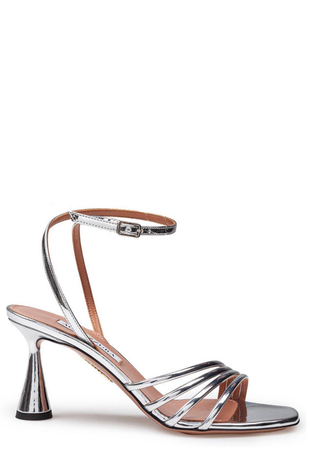 aquazzura latour mirror effect sandals