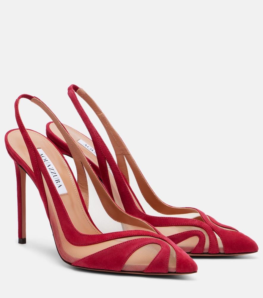 aquazzura lune sling 105 slingback pumps